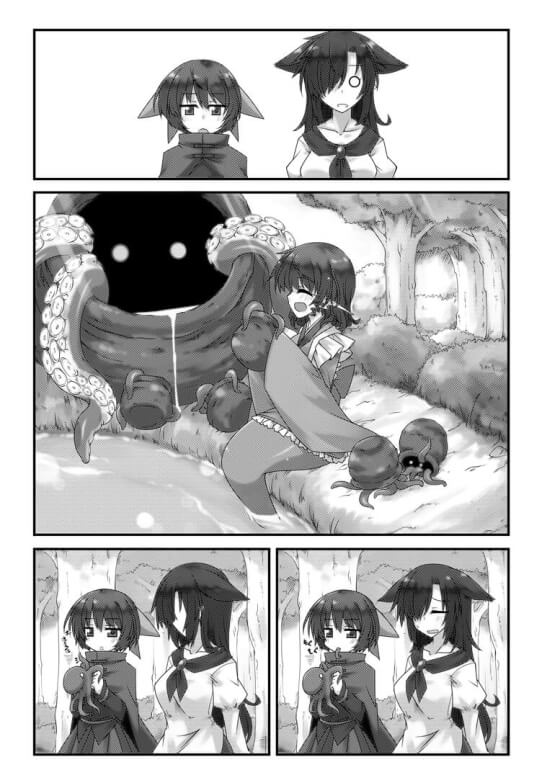 【東方・エロ漫画】わかさぎ姫と巨大タコ触手のラブイチャセックス!うっかり巨大タコ壺を開けてしまった結果www