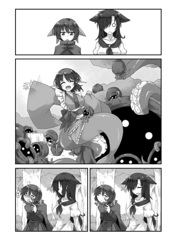 【東方・エロ漫画】わかさぎ姫と巨大タコ触手のラブイチャセックス!うっかり巨大タコ壺を開けてしまった結果www