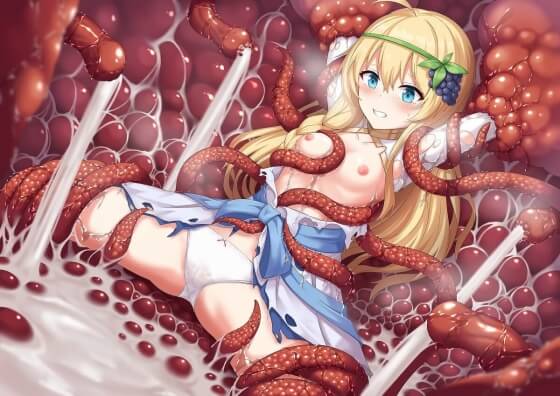 【エロ画像】触手レイプ！美少女ヒロイン達がクリーチャーに犯されまくってる二次エロ画像ｗｗｗ part136
