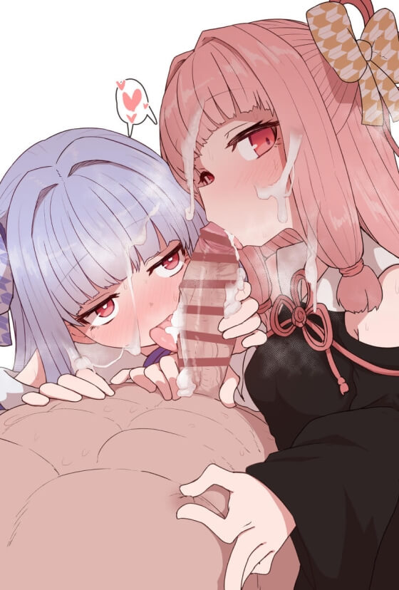 【エロ画像】くっさいオチンポにしゃぶりついてる美少女ヒロイン達のフェラチオ二次エロ画像www part89