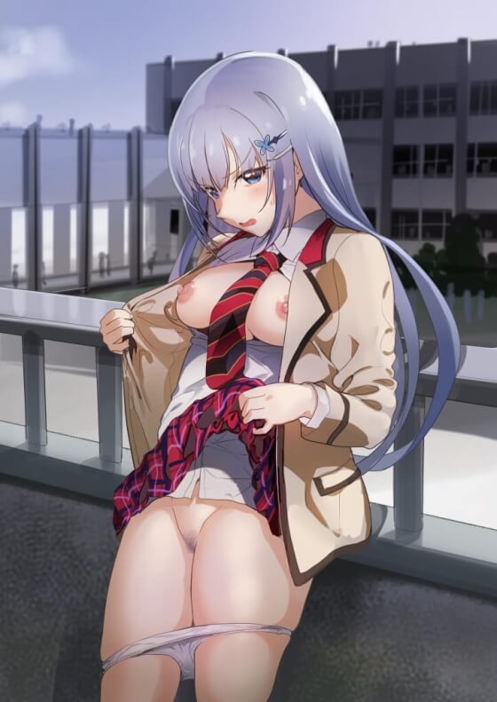 【エロ画像】美少女ヒロイン達のエロすぎる露出!肌を晒して発情しちゃってる二次エロ画像www part65