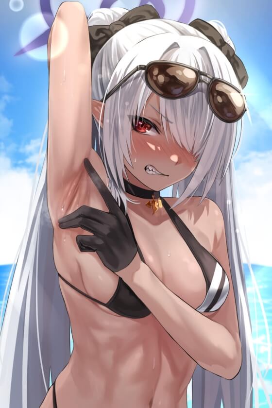 【エロ画像】美少女ヒロイン達がエロすぎる腋を晒しちゃってる腋責め二次エロ画像www part40