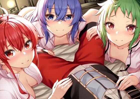 【エロ画像】美少女乱交セックス！オチンポ大好きヒロイン達が男女入り乱れてヤリまくり二次エロ画像 part50