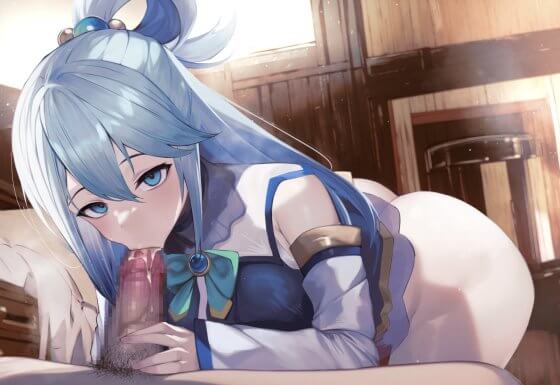 【エロ画像】美少女ヒロイン達がオチンポじゅぽじゅぽ舐めしゃぶりついちゃってるフェラチオ二次エロ画像 part104