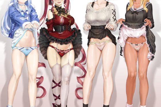 【エロ画像】裸体を晒してハァハァ発情しちゃってる美少女ヒロイン達の露出二次エロ画像 part78