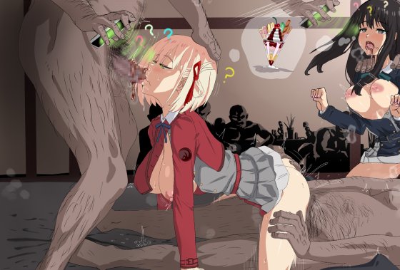 【エロ画像】キモ男レイプ!美少女ヒロイン達が醜い男達に凌辱されちゃってる二次エロ画像 part178