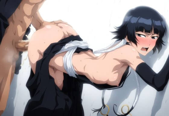 【ブリーチ・エロ画像】砕蜂を強引に孕ませセックス！見下してくる砕蜂隊長に愛の告白して戸惑う彼女の胸を揉みまくる！