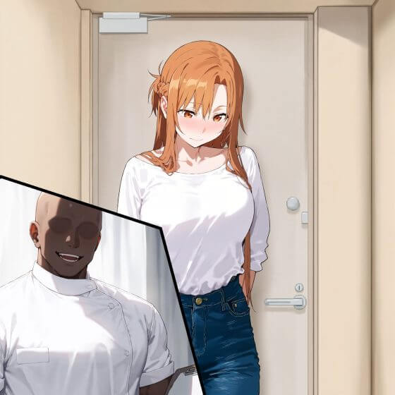 【SAO・エロ漫画】アスナがエロマッサージ師によるお尻スパンキングの未知の快楽でアヘ顔絶頂!(サンプル26枚)