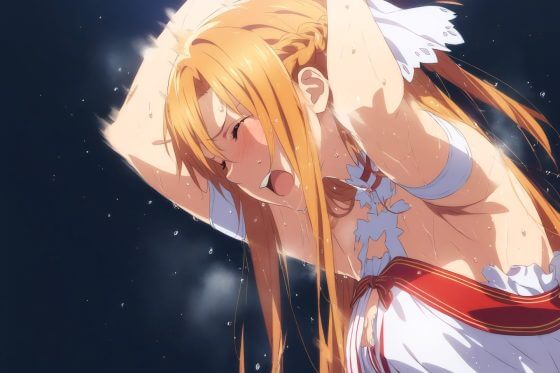 【SAO・エロ画像】強気に抗うアスナがオベイロンのNTRチンポに完全敗北連続アクメをキメられる…！