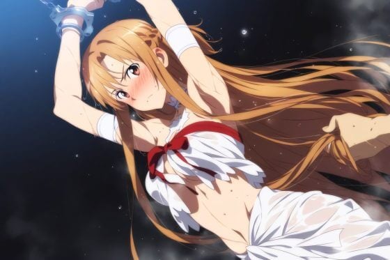 【SAO・エロ画像】強気に抗うアスナがオベイロンのNTRチンポに完全敗北連続アクメをキメられる…！