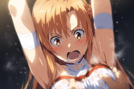 【SAO・エロ画像】強気に抗うアスナがオベイロンのNTRチンポに完全敗北連続アクメをキメられる…！