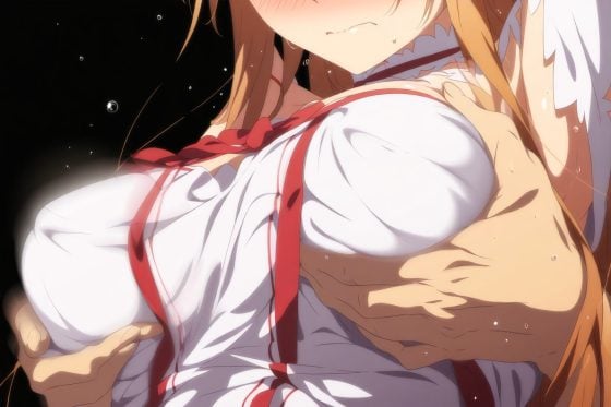 【SAO・エロ画像】強気に抗うアスナがオベイロンのNTRチンポに完全敗北連続アクメをキメられる…！