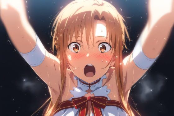 【SAO・エロ画像】強気に抗うアスナがオベイロンのNTRチンポに完全敗北連続アクメをキメられる…！