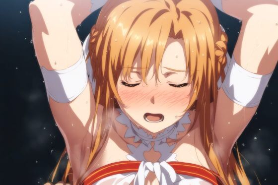 【SAO・エロ画像】強気に抗うアスナがオベイロンのNTRチンポに完全敗北連続アクメをキメられる…！