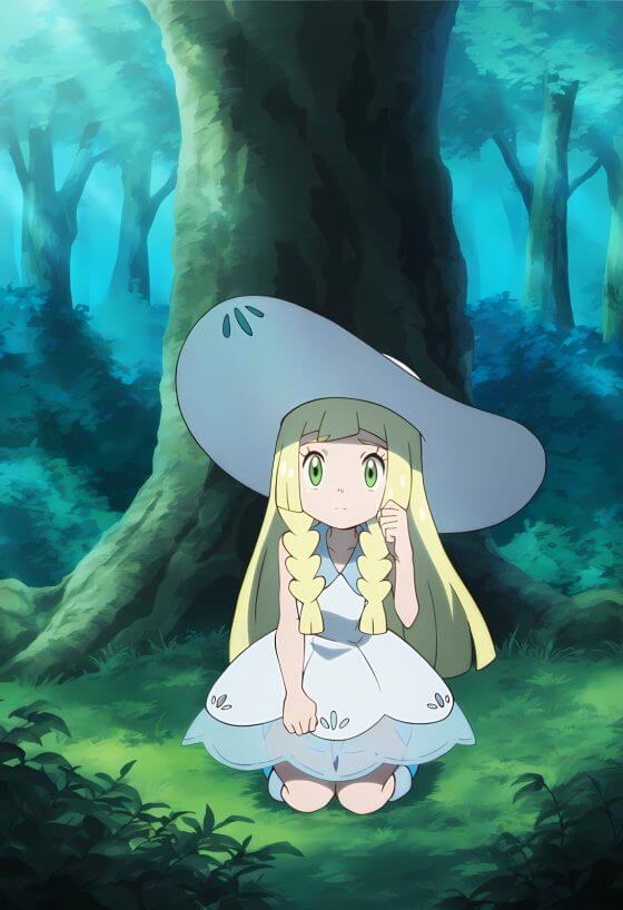 【ポケモン・エロ画像】森の中で襲撃レイプされたリーリエ！後ろから突然襲われて種付けプレス！