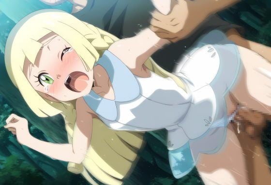 【ポケモン・エロ画像】森の中で襲撃レイプされたリーリエ！後ろから突然襲われて種付けプレス！