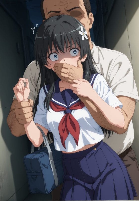 【とある科学の超電磁砲・エロ漫画】路地裏で誘拐された佐天涙子!ストーカーおじさんに汚部屋に連れ込まれて…