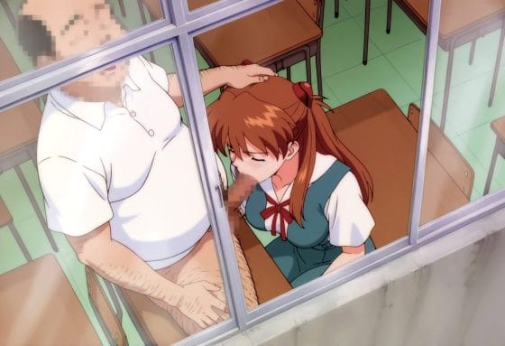【エロ画像】セクハラレイプpart77!綾波レイと式波アスカがキモ中年教師にセクハラされまくったり…他まとめ