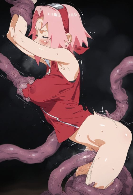 【エロ画像】触手レイプpart183!春野サクラが肉壁に囚われて触手凌辱されたり…他まとめ