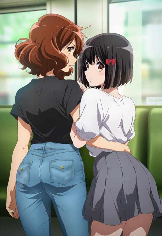 【響け!ユーフォニアム】痴漢おじさん達にサワサワされてイカされる黄前久美子と久石奏!