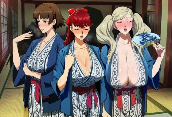 【エロ漫画】乱交セックスpart72!ペルソナ5ヒロイン達がカモシダ色欲温泉の罠にハメられアヘ顔レイプされたり…他まとめ