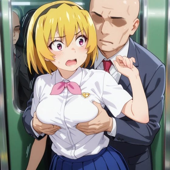 【エロ画像】痴漢レイプpart64!古手川唯が痴漢おじさん達に痴漢されて快楽を教え込まれたり…他まとめ