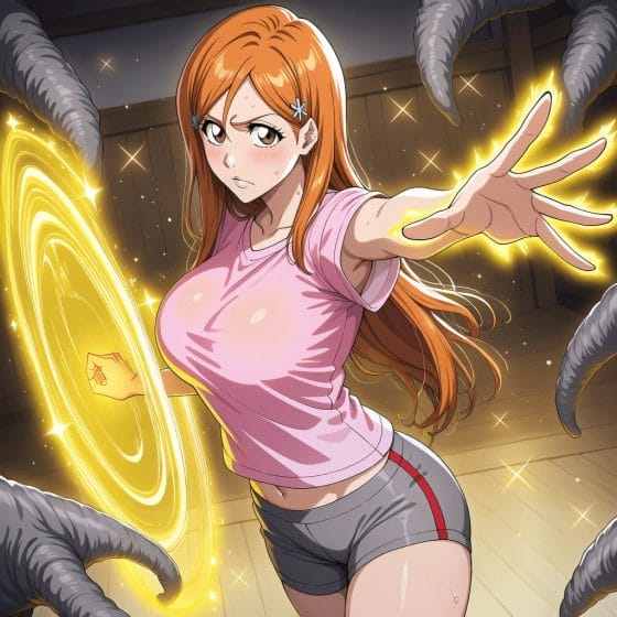【BLEACH】敗北して囚われた井上織姫…!拘束されたまま変態男達に腋をナメ上げられてゾクゾクさせられちゃう…!