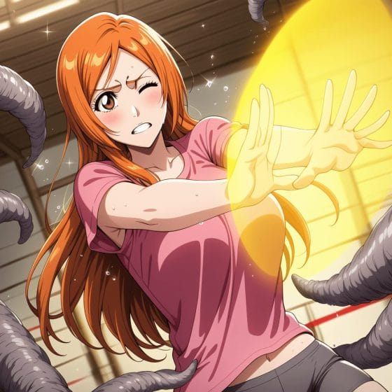 【BLEACH】敗北して囚われた井上織姫…!拘束されたまま変態男達に腋をナメ上げられてゾクゾクさせられちゃう…!