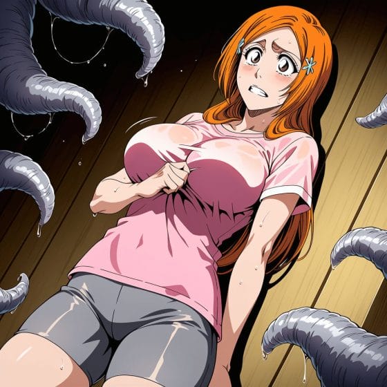 【BLEACH】敗北して囚われた井上織姫…!拘束されたまま変態男達に腋をナメ上げられてゾクゾクさせられちゃう…!