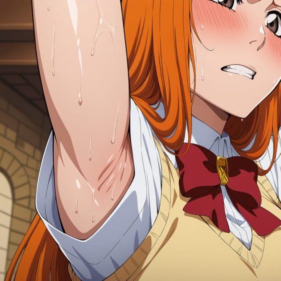 【BLEACH】敗北して囚われた井上織姫…!拘束されたまま変態男達に腋をナメ上げられてゾクゾクさせられちゃう…!