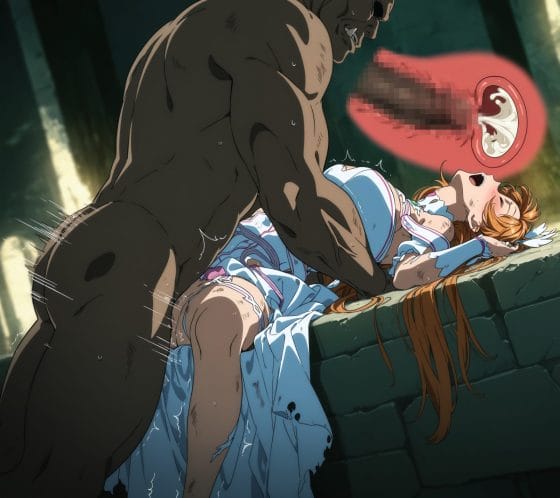 【エロ画像】種付けレイプpart144!汚っさん達にボロボロに敗北したアスナが子宮まで穢されたり…